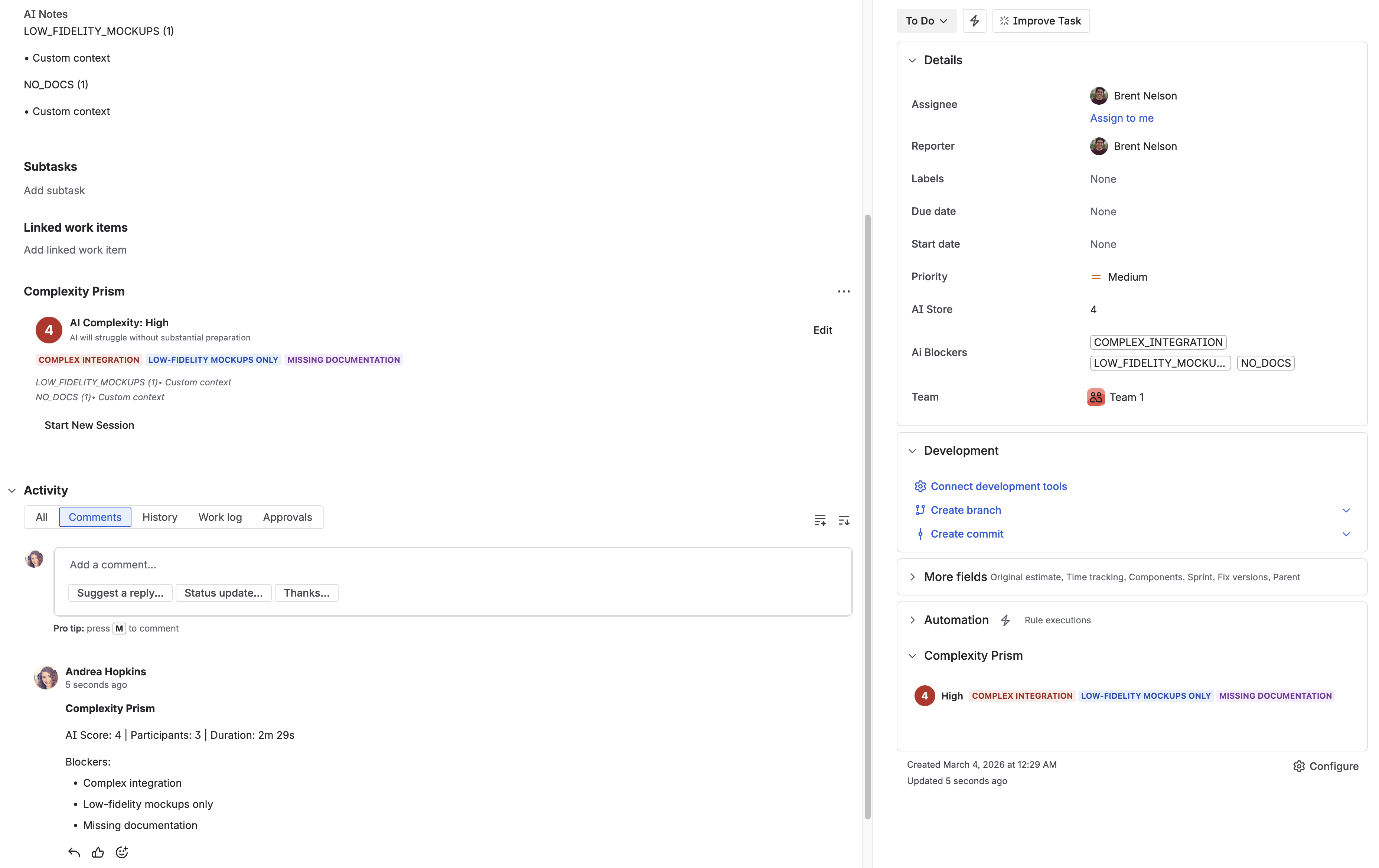 issue panel saved result light