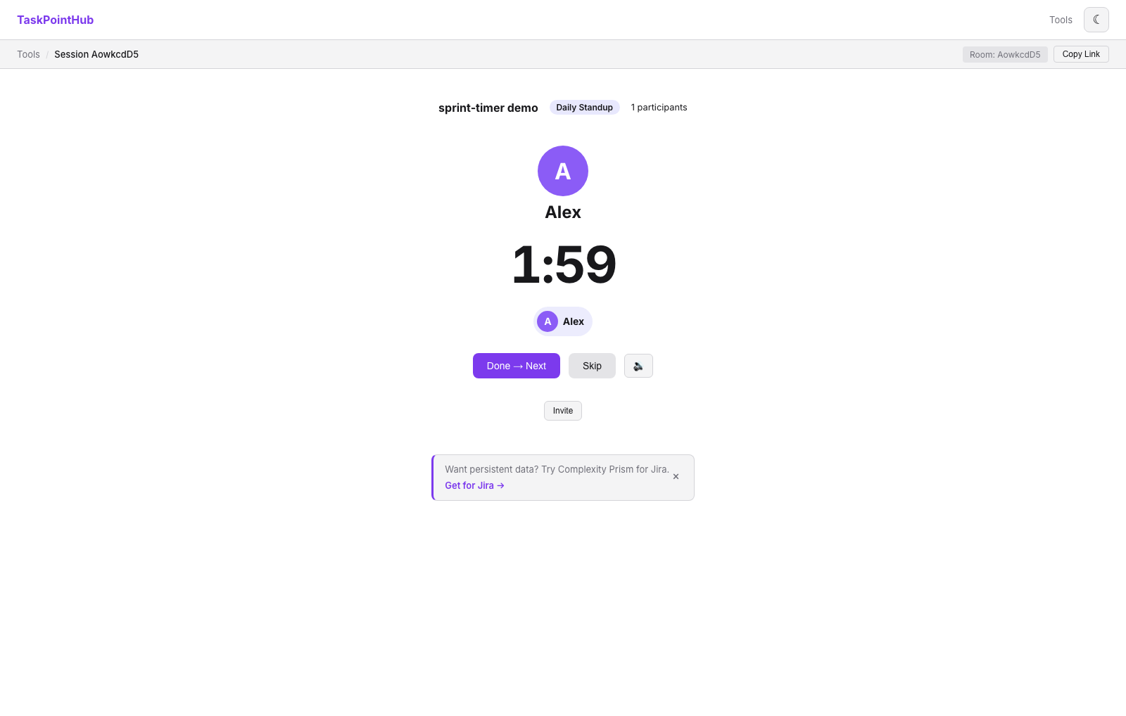 sprint timer session